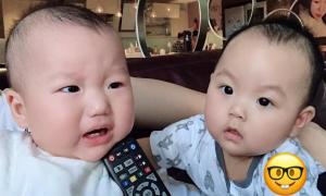Trương Nam Thành khoẻ ảnh quý tử tròn 9 tháng tuổi đã mọc răng với biểu cảm cực yêu